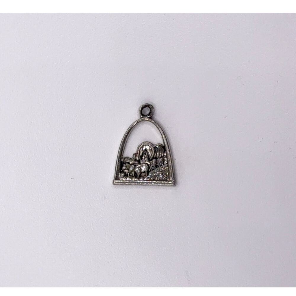 Vintage St. Louis Gateway Arch Souvenir Charm Silver Tone